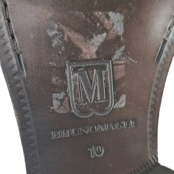 New Bruno Magli Italy Brown Leather Suede Wingtip Oxfords Mens 10M Dress Shoes - Picture 13 of 13